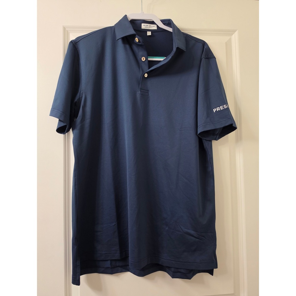 Peter Millar Summer Comfort Mens Navy Presidio Performance Polo Shirt Size M